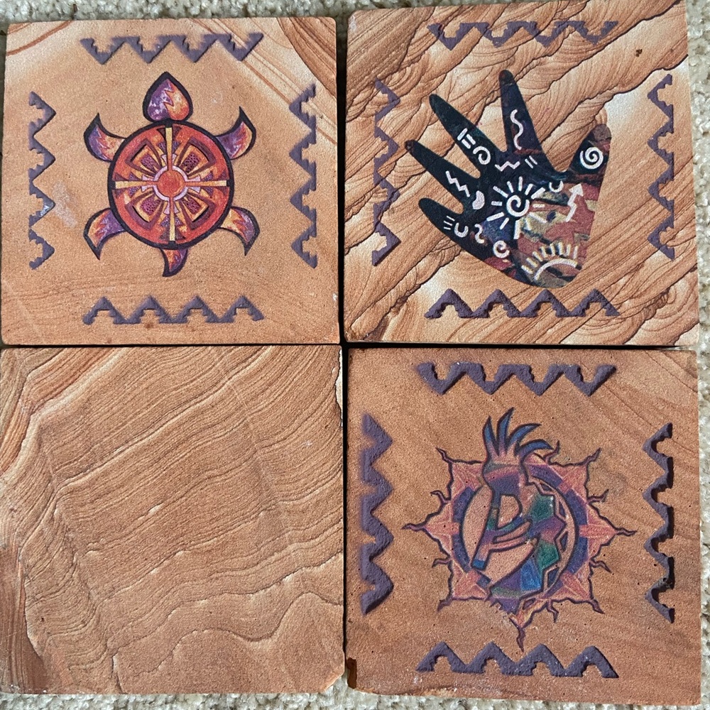 Southwest thirstystone coasters, set of four